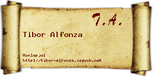 Tibor Alfonza névjegykártya